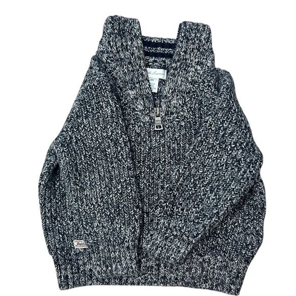 POLO RALPH LAUREN Blue White Heathered Sweater Quarter Zip 18 Months Pullover - Picture 2 of 10